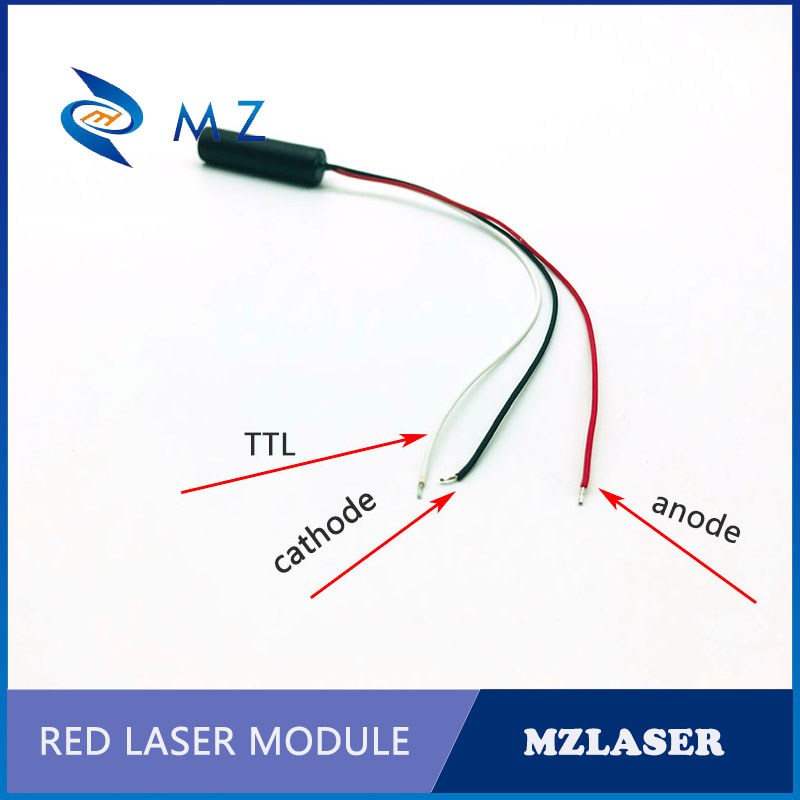 Industrial Applications Of Laser - Industriële PMW-gestuurde rode-puntlasermodule 8MM 635NM 15MW/20MW/25MW