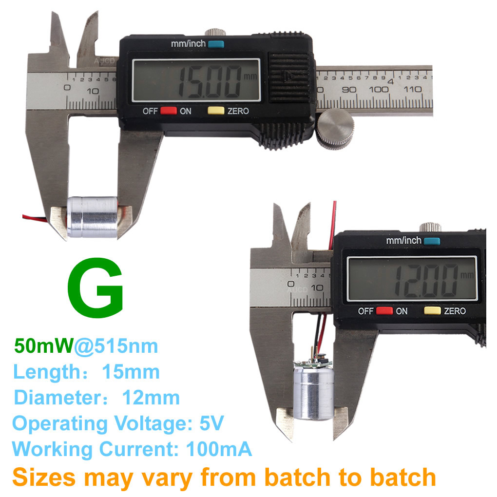 Φ12x15mm DC 5V Rood-100mW Groe - Diode Laser Module recensie en prijs