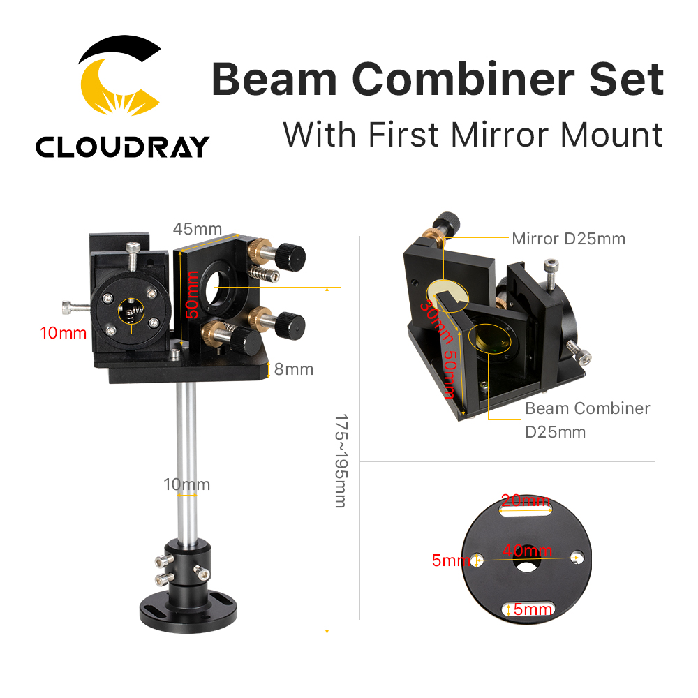 Cloudray Beam Combiner Set 25M - Co2 Laser Mirror recensie en prijs
