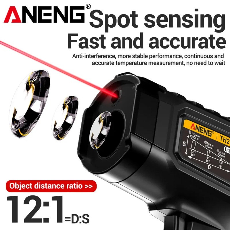 ANENG TH202 Industriële handth - Industrial Laser Temperature Gun recensie en prijs