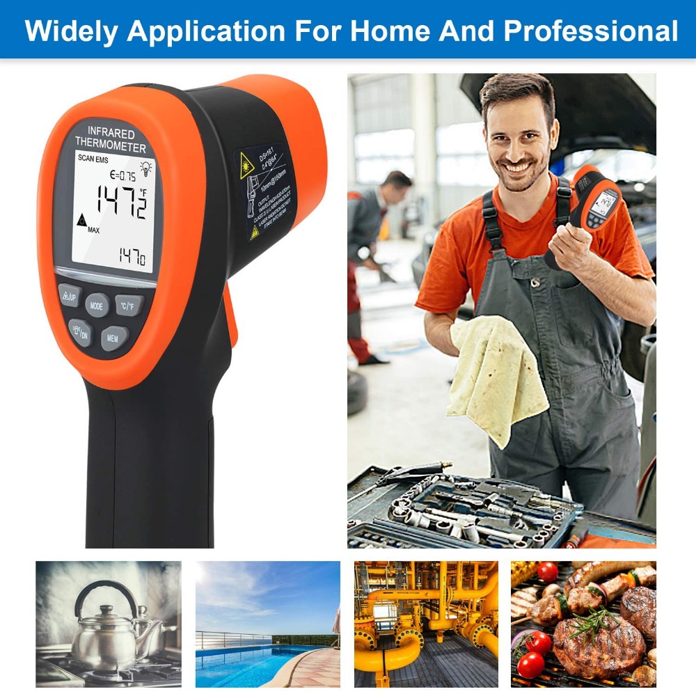 BTMETER Digitale Pyrometer Con - Industrial Laser Temperature Gun recensie en prijs