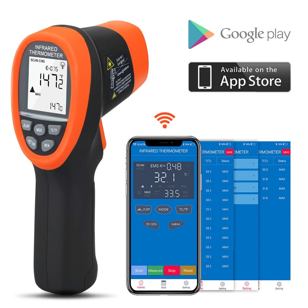 BTMETER Digitale Pyrometer Con - Industrial Laser Temperature Gun recensie en prijs