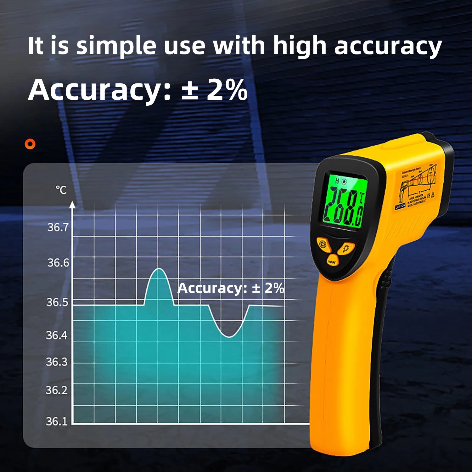 Digitale Infraroodthermometer- - Industrial Laser Temperature Gun recensie en prijs