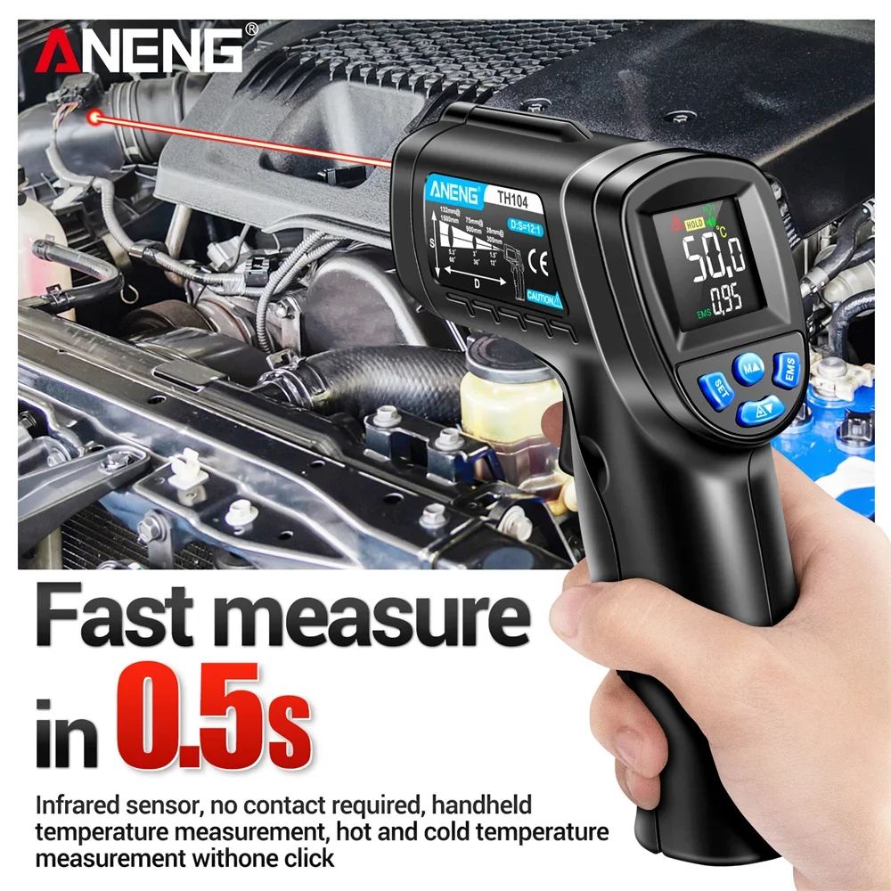 Infraroodthermometer Industrië - Industrial Laser Temperature Gun recensie en prijs