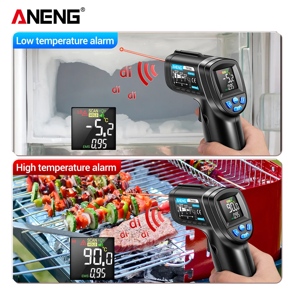 Infraroodthermometer Industrië - Industrial Laser Temperature Gun recensie en prijs