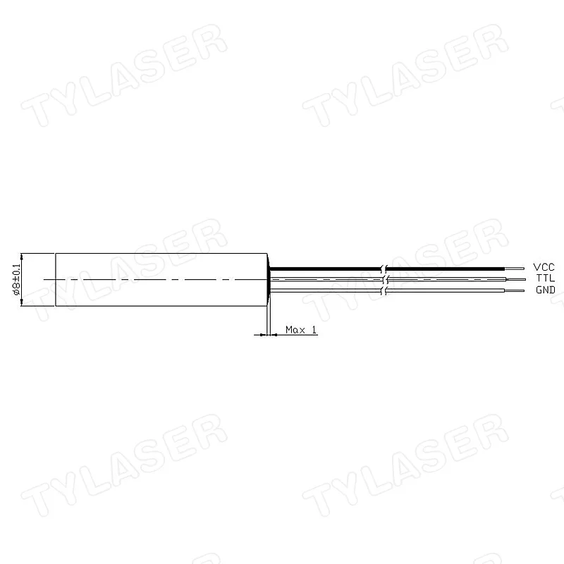 Externe TTL 8mm 635nm Red Dot  - Industrial Grade Laser Pointer recensie en prijs