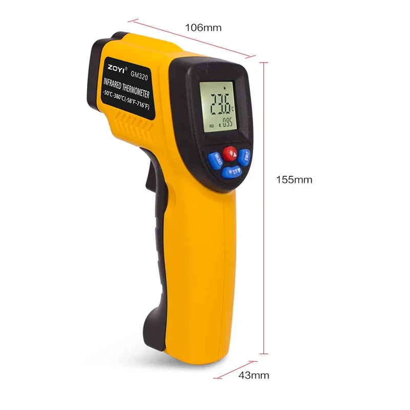 Draagbare infraroodthermometer - Industrial Laser Temperature Gun recensie en prijs